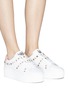 Figure View - Click To Enlarge - ASH - 'Clone' strass stud leather platform sneakers