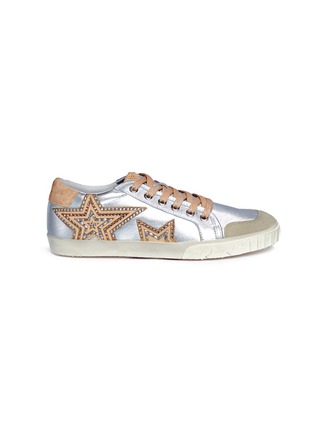 Main View - Click To Enlarge - ASH - 'Magic' star patch metallic leather sneakers