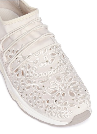 Detail View - Click To Enlarge - ASH - 'Miss Flora' studded lace sneakers