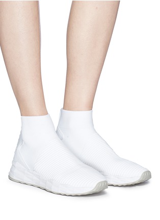 Figure View - Click To Enlarge - ASH - 'Spot' rib knit sock sneakers