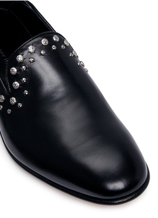Detail View - Click To Enlarge - ALEXANDER MCQUEEN - Hammered stud leather loafers
