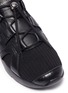 Detail View - Click To Enlarge - ALEXANDER MCQUEEN - Leather caged knit sock sneakers