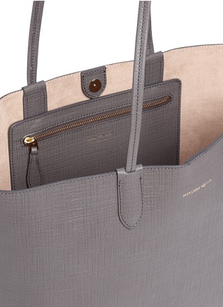 Detail View - Click To Enlarge - ALEXANDER MCQUEEN - Medium embossed leather shopper tote