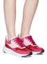 Figure View - Click To Enlarge - ALEXANDER MCQUEEN - Chunky outsole colourblock suede and leather sneakers