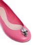 Detail View - Click To Enlarge - ALEXANDER MCQUEEN - Skull charm leather ballet flats