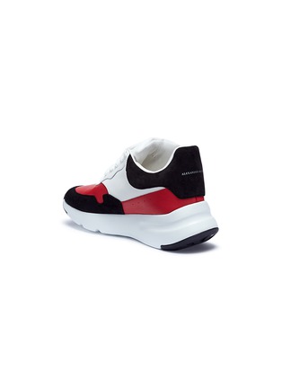 Detail View - Click To Enlarge - ALEXANDER MCQUEEN - Chunky outsole colourblock suede panel leather sneakers