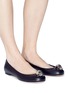 Figure View - Click To Enlarge - ALEXANDER MCQUEEN - Skull charm leather ballet flats
