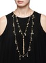 Figure View - Click To Enlarge - ROSANTICA - 'Allegria' faux pearl tassel tiered necklace
