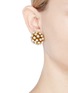Figure View - Click To Enlarge - ROSANTICA - 'Futura' faux pearl stud clip earrings