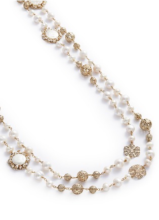 Detail View - Click To Enlarge - ROSANTICA - 'Corte' faux pearl beaded necklace
