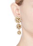 Figure View - Click To Enlarge - ROSANTICA - 'Futura' faux pearl link drop clip earrings
