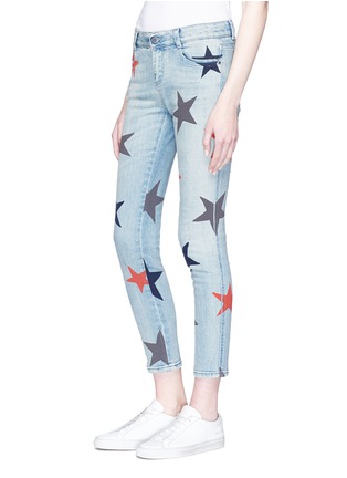 Front View - Click To Enlarge - STELLA MCCARTNEY - Star print cropped skinny jeans