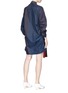 Figure View - Click To Enlarge - STELLA MCCARTNEY - 'Raven' slogan sash check shirt dress
