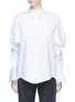 Main View - Click To Enlarge - STELLA MCCARTNEY - 'Thandie' ruched panel windowpane check shirt