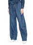 Front View - Click To Enlarge - STELLA MCCARTNEY - 'Oliva' paperbag waist wide leg jeans