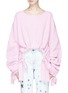 Main View - Click To Enlarge - STELLA MCCARTNEY - Drawstring ruched cashmere-wool sweater