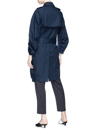 Back View - Click To Enlarge - STELLA MCCARTNEY - Belted sash panel double breasted trench coat