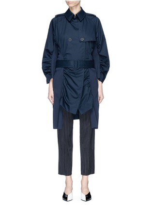 Main View - Click To Enlarge - STELLA MCCARTNEY - Belted sash panel double breasted trench coat