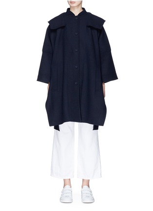 Main View - Click To Enlarge - STELLA MCCARTNEY - Hooded wool twill cape jacket