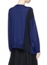 Back View - Click To Enlarge - STELLA MCCARTNEY - Colourblock crepe sash drape virgin wool sweater