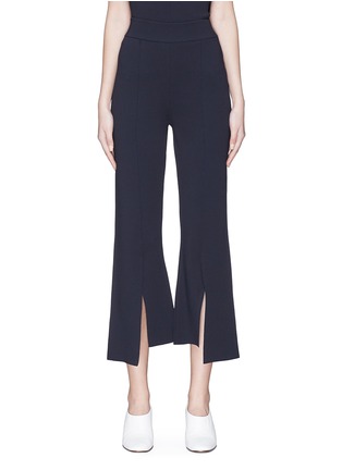 Main View - Click To Enlarge - STELLA MCCARTNEY - Split staggered cuff cropped flared pants