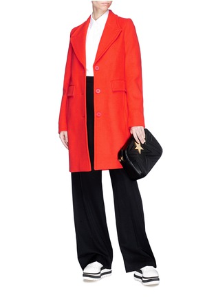 Figure View - Click To Enlarge - STELLA MCCARTNEY - Notched lapel melton coat