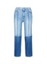 Main View - Click To Enlarge - STELLA MCCARTNEY - Two-tone cropped straight leg jeans