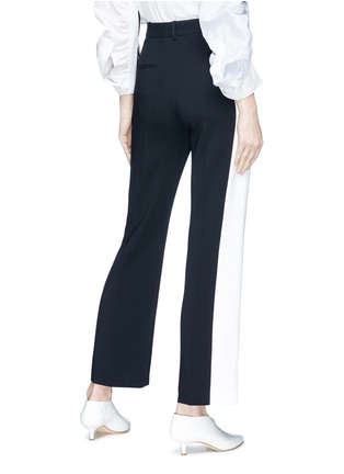 Back View - Click To Enlarge - STELLA MCCARTNEY - Colourblock panel cady pants