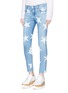 Front View - Click To Enlarge - STELLA MCCARTNEY - Star print cropped skinny jeans
