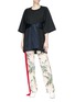 Figure View - Click To Enlarge - STELLA MCCARTNEY - Sash tie kimono sleeve top