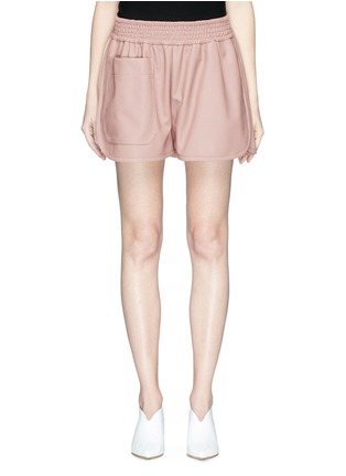Main View - Click To Enlarge - STELLA MCCARTNEY - Patch pocket faux leather shorts