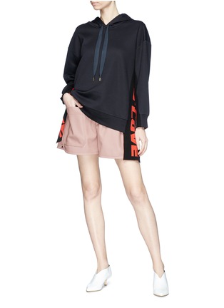 Figure View - Click To Enlarge - STELLA MCCARTNEY - Patch pocket faux leather shorts
