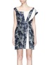 Main View - Click To Enlarge - STELLA MCCARTNEY - Colourblock pleated floral print dress