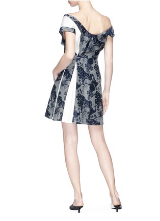 Figure View - Click To Enlarge - STELLA MCCARTNEY - Colourblock pleated floral print dress