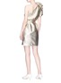 Figure View - Click To Enlarge - STELLA MCCARTNEY - 'Polly' ruffle one-shoulder lamé mini dress