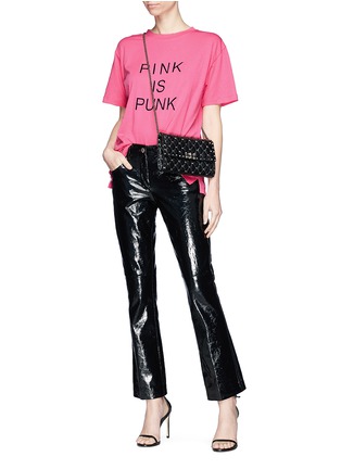 Figure View - Click To Enlarge - VALENTINO GARAVANI - 'Pink is Punk' slogan print T-shirt