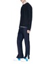 Figure View - Click To Enlarge - VALENTINO GARAVANI - 'Rockstud Untitled 08 Noir' cotton blend sweatshirt