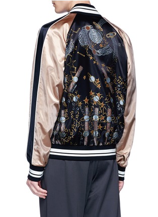 Back View - Click To Enlarge - VALENTINO GARAVANI - Planet print satin souvenir jacket