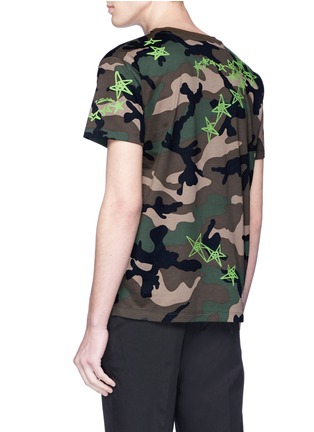 Back View - Click To Enlarge - VALENTINO GARAVANI - x Zandra Rhodes star camouflage print T-shirt