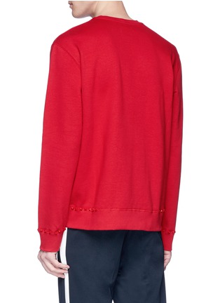 Back View - Click To Enlarge - VALENTINO GARAVANI - 'Rockstud Untitled 08 Rosso' cotton blend sweatshirt