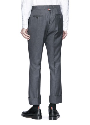 Back View - Click To Enlarge - THOM BROWNE  - Wool twill pants