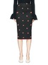 Main View - Click To Enlarge - VICTORIA BECKHAM - Poppy floral jacquard pencil skirt