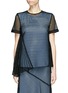 Main View - Click To Enlarge - VICTORIA BECKHAM - Floral guipure lace panel silk satin top