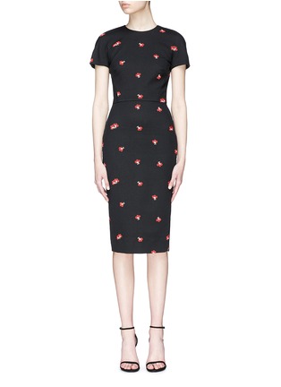 Main View - Click To Enlarge - VICTORIA BECKHAM - Poppy floral jacquard dress