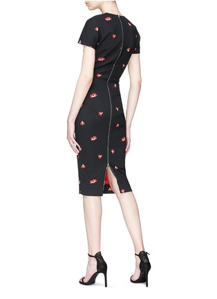 Figure View - Click To Enlarge - VICTORIA BECKHAM - Poppy floral jacquard dress
