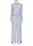 Main View - Click To Enlarge - VICTORIA BECKHAM - Belted virgin wool crepe wide leg jumpsuit