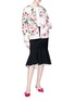 Figure View - Click To Enlarge - - - Rose print padded bomber jacket