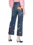 Back View - Click To Enlarge - - - Button embellished Pretty Fit cropped flared jeans