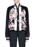 Main View - Click To Enlarge - - - Floral print stripe reversible bomber jacket