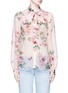Main View - Click To Enlarge - - - Pussybow rose print chiffon blouse